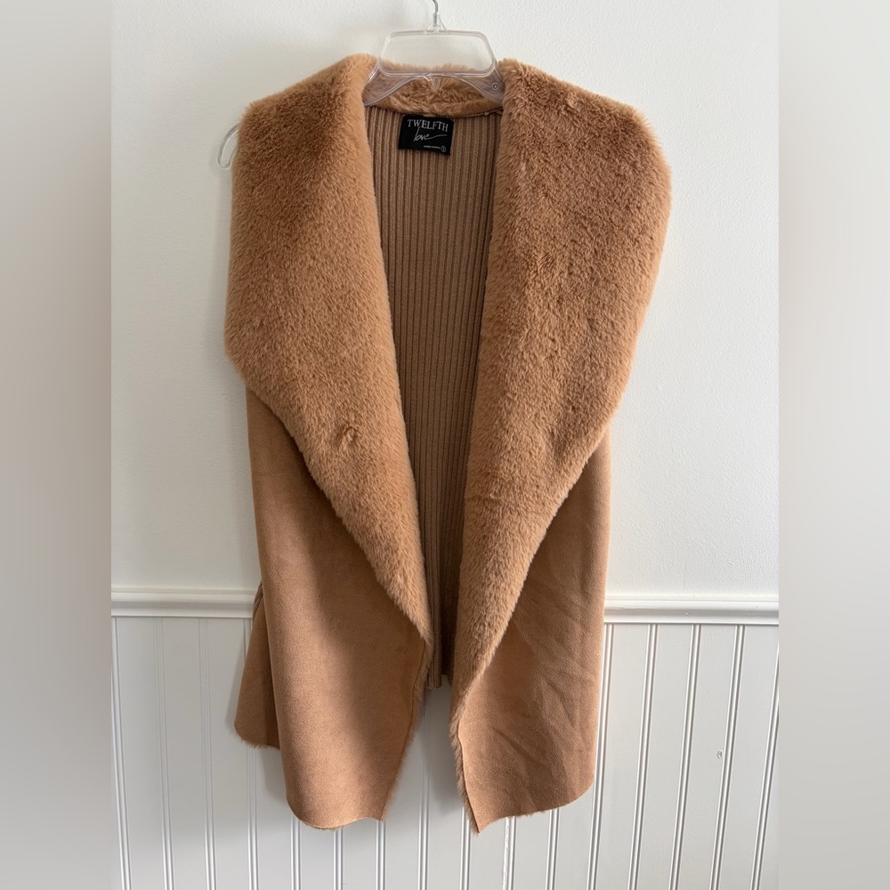 Camel Fur Sweater Vest